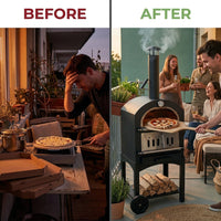 EmberFlame Compact Wood-Fired Pizza Oven — Before & After