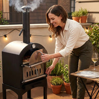 EmberFlame Compact Wood-Fired Pizza Oven — Lifestyle
