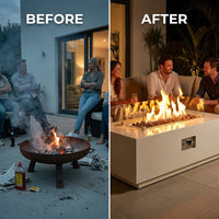 Ignis Atelier Linear Fire Table — Before & After