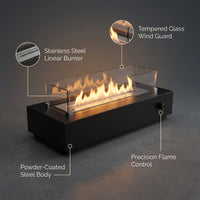 Ignis Atelier Linear Fire Table — infographic