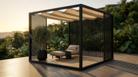 NoirVerge Aperture Pergola — Lifestyle