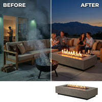 StoneLyte Horizon 60 Concrete Fire Pit — Before & After