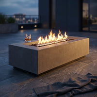 StoneLyte Horizon 60 Concrete Fire Pit — Studio Shot