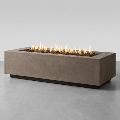 Concrete Fire Pit Built for Outdoor Entertaining, Stainless Steel Burner, 60-Inch Design, Premium GFRC