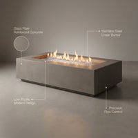 StoneLyte Horizon 60 Concrete Fire Pit — infographic